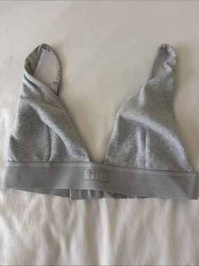 SKIMS Gray Ribbed Bralette